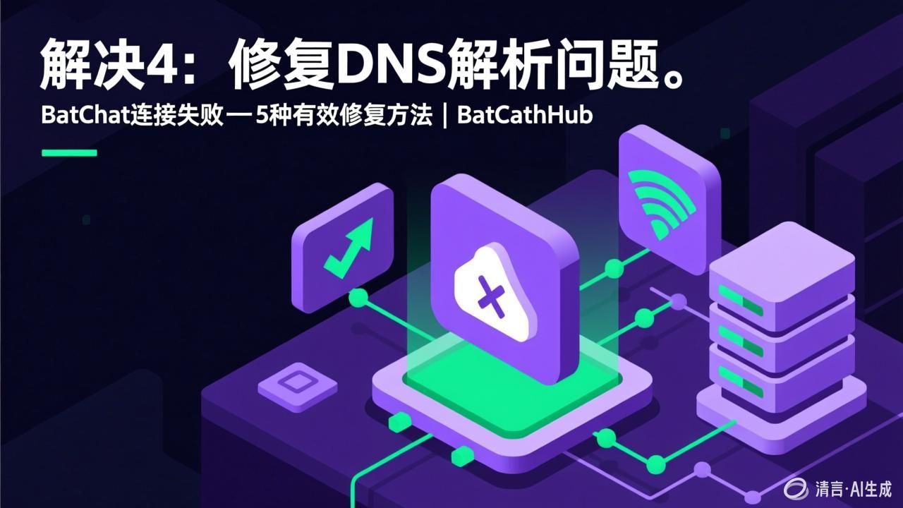 Fix 4: Fix DNS Resolution Problems - BatChat Connection Failed — 5 Proven Fixes | BatChatHub