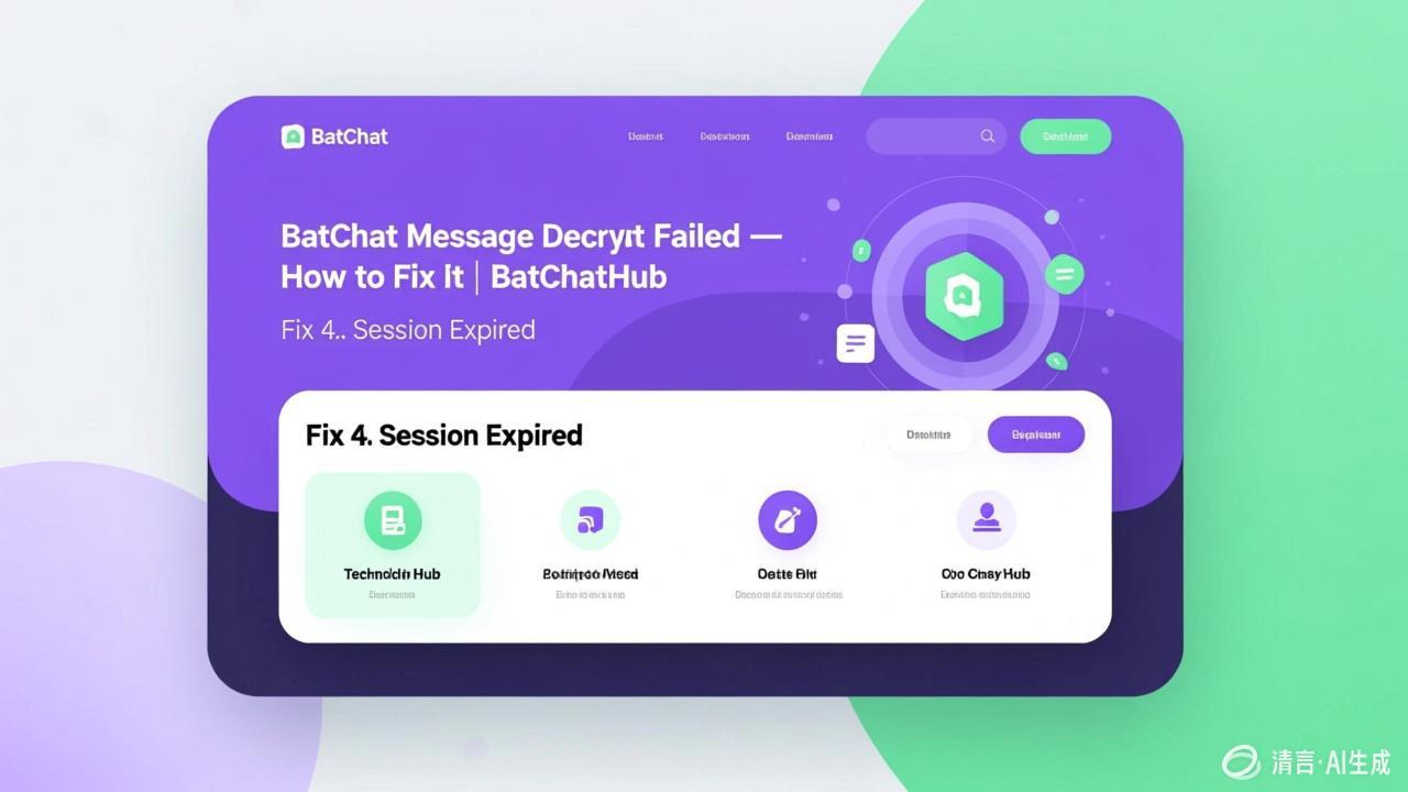 Fix 4: Session Expired - BatChat Message Decrypt Failed — How to Fix It | BatChatHub