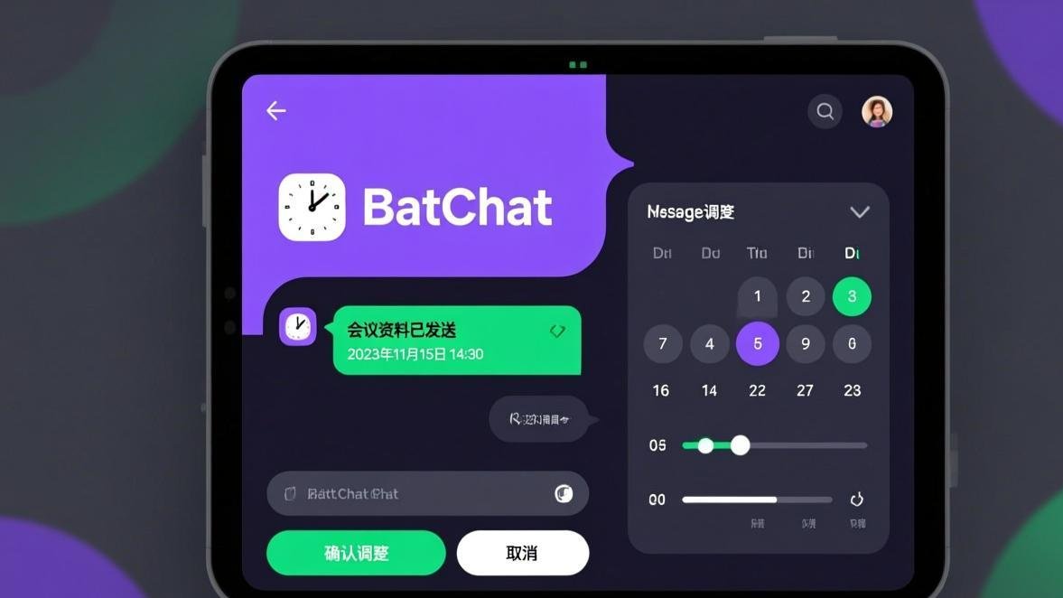 BatChat scheduled messages feature