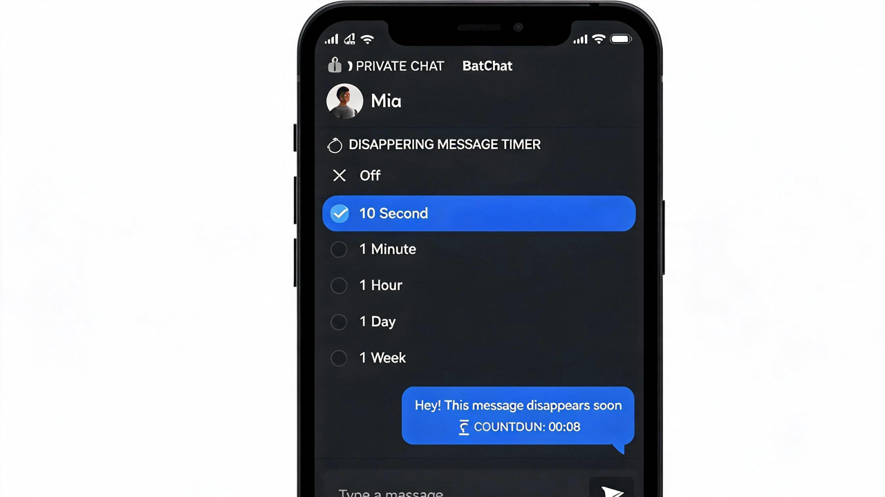 BatChat Device Management Screen