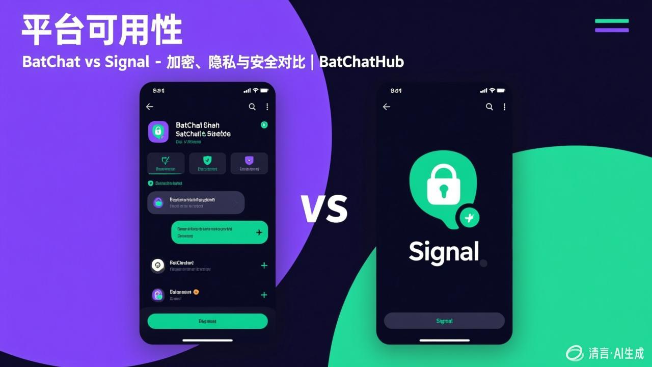 Platform Availability - BatChat vs Signal - Encryption, Privacy & Security Compared | BatChatHub