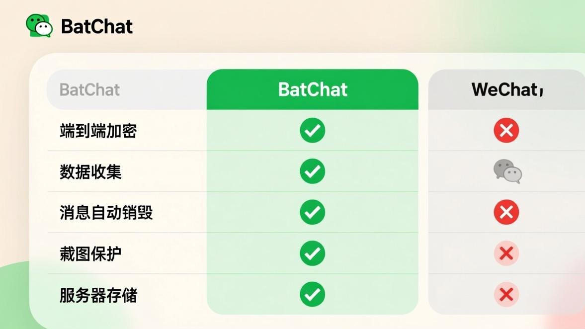 BatChat vs WeChat 隐私设置功能对比表