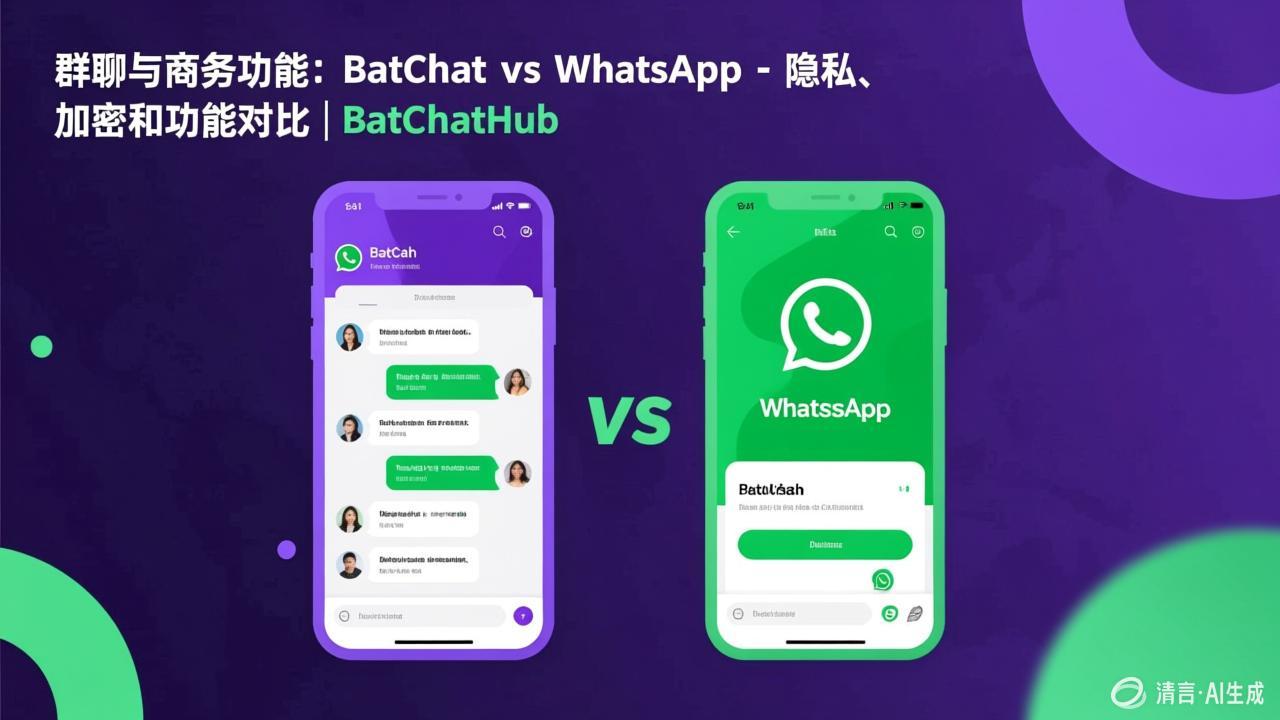 Group Chat and Business Features - BatChat vs WhatsApp - Privacy, Encryption and Features Compared | BatChatHub